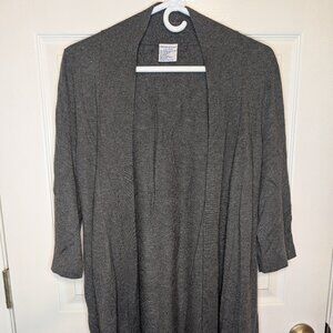 Bath & Body Works Size L/XL Cashmere Blend Open Front Cardigan Gray Sweater